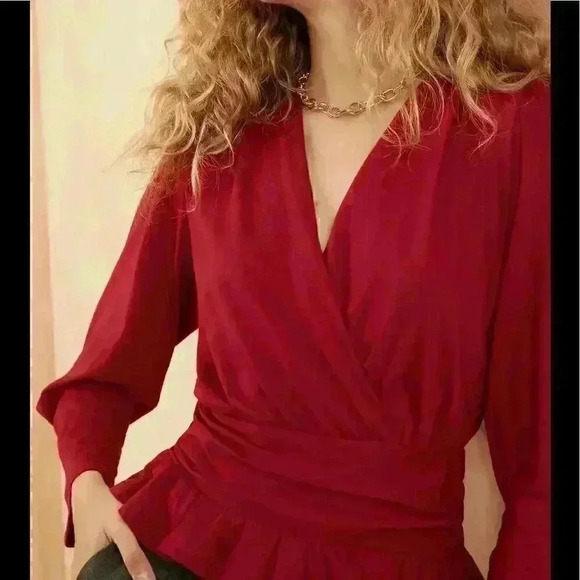 Banana Republic Petite Wrap Top - Picture 2 of 6